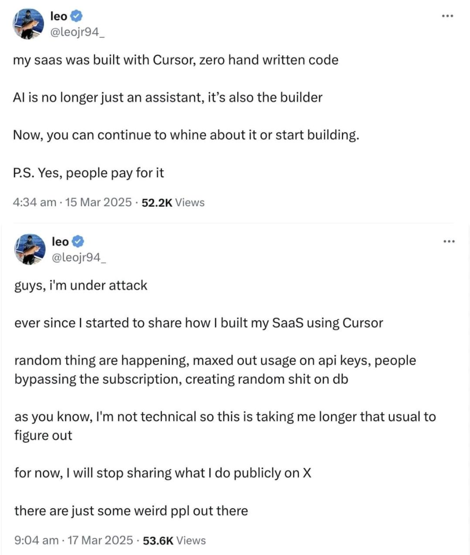 Real security incident on social media